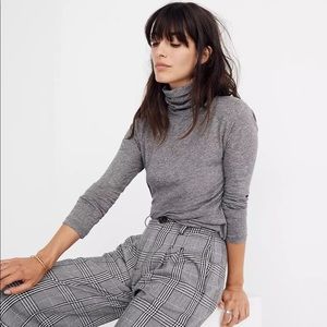 Madewell Whisper Cotton Turtleneck, XS Heather Mercury Gray